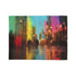 Rain Falling Upward in a Magical City Plush Fleece Throw Blanket