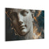 Nebula Inside a Cracked Marble Statue Stretched Canvas Wall Art