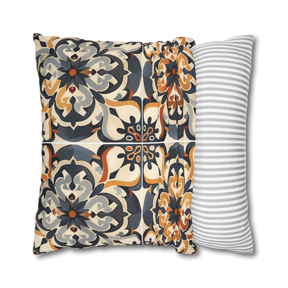 "Artisan Tiles Pillowcase Collection - Elegant ceramic tile inspired design for sophisticated bedroom decor"