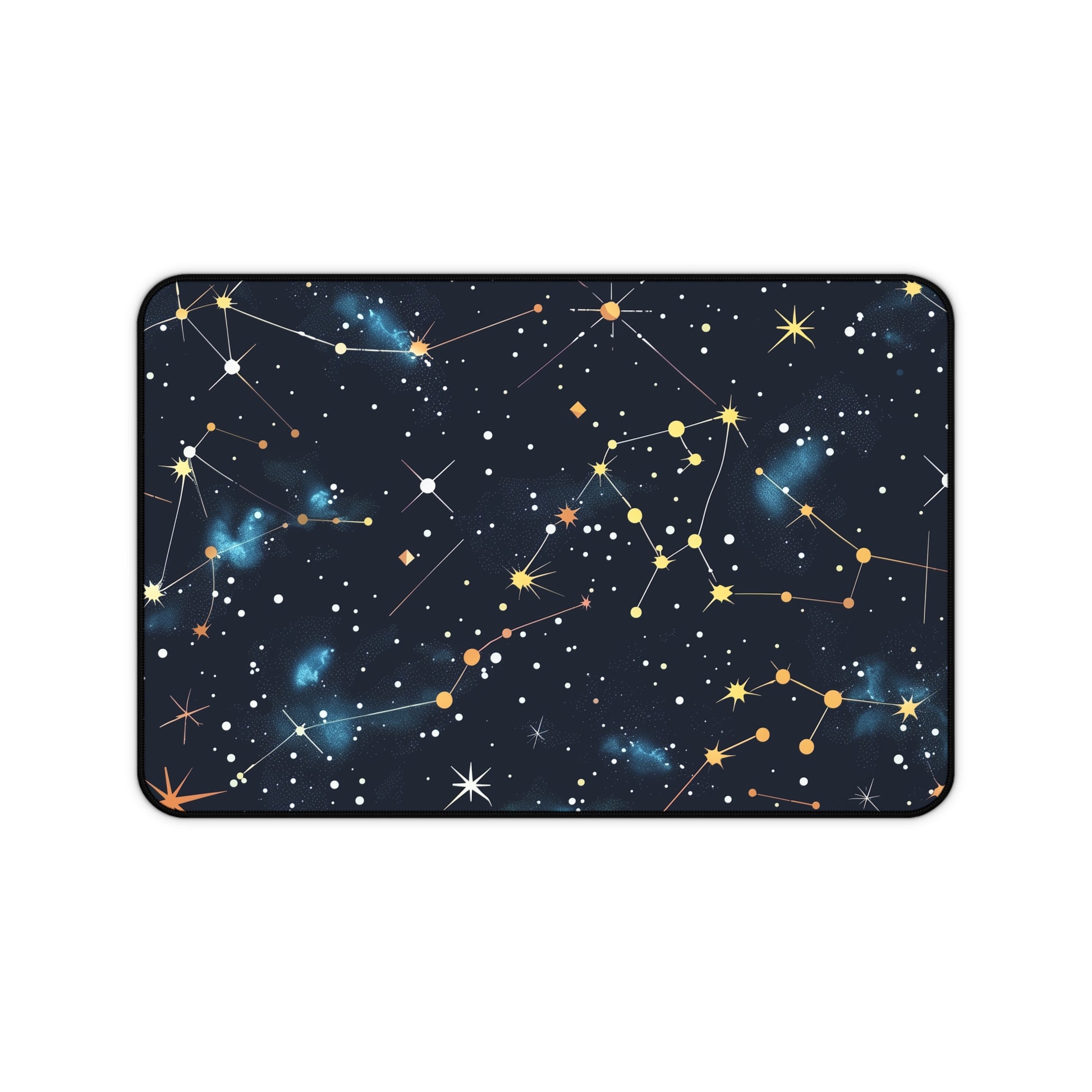 "Starry Night Desk Mat - Elevate workspace with stylish constellation stars pattern"