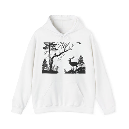 Untamed Spirit: Celebrate the Majesty of Wildlife in This Nature Silhouette Hoodie