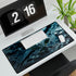 Data Flower Growing in Broken Device — XL & XXL Desk Mat — 3mm Non-Slip Natural Rubber Base Detail