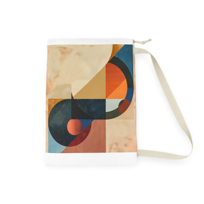 "Abstract geometric shapes laundry bag adds style to household chores"