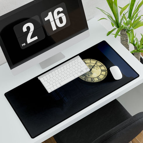 Clocktower Powered by Moon Phases Gaming XXL Extended Desk Mat