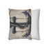 Nautical Anchor and Rope (Edition II) — Faux Suede Cushion Cover — Sofa & Living Room Lifestyle View