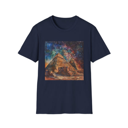 Timeless Treasures: The Egyptian Pyramids Watercolor T-shirt