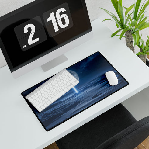 Light Beam Piercing the Moon — XL & XXL Desk Mat — Product Detail View 7