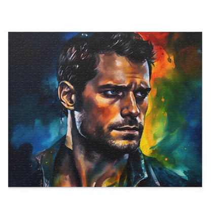 Henry Cavill Neon Watercolor Puzzle