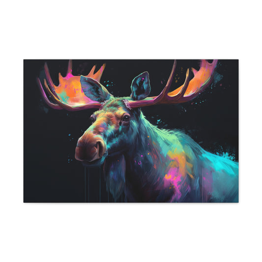 Majestic Moose Watercolor Canvas Print | Canvas | Art & Wall Decor, Canvas, Fall Picks, Hanging Hardware, Home & Living, Indoor, Top Spring Products, Valentine's Day promotion | Prints with Passion