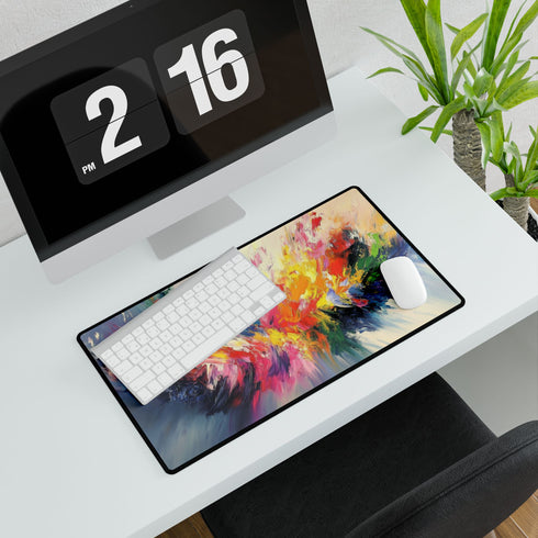 A Vibrant Abstract Painting Bursting with Color Gaming XXL Extended Desk Mat