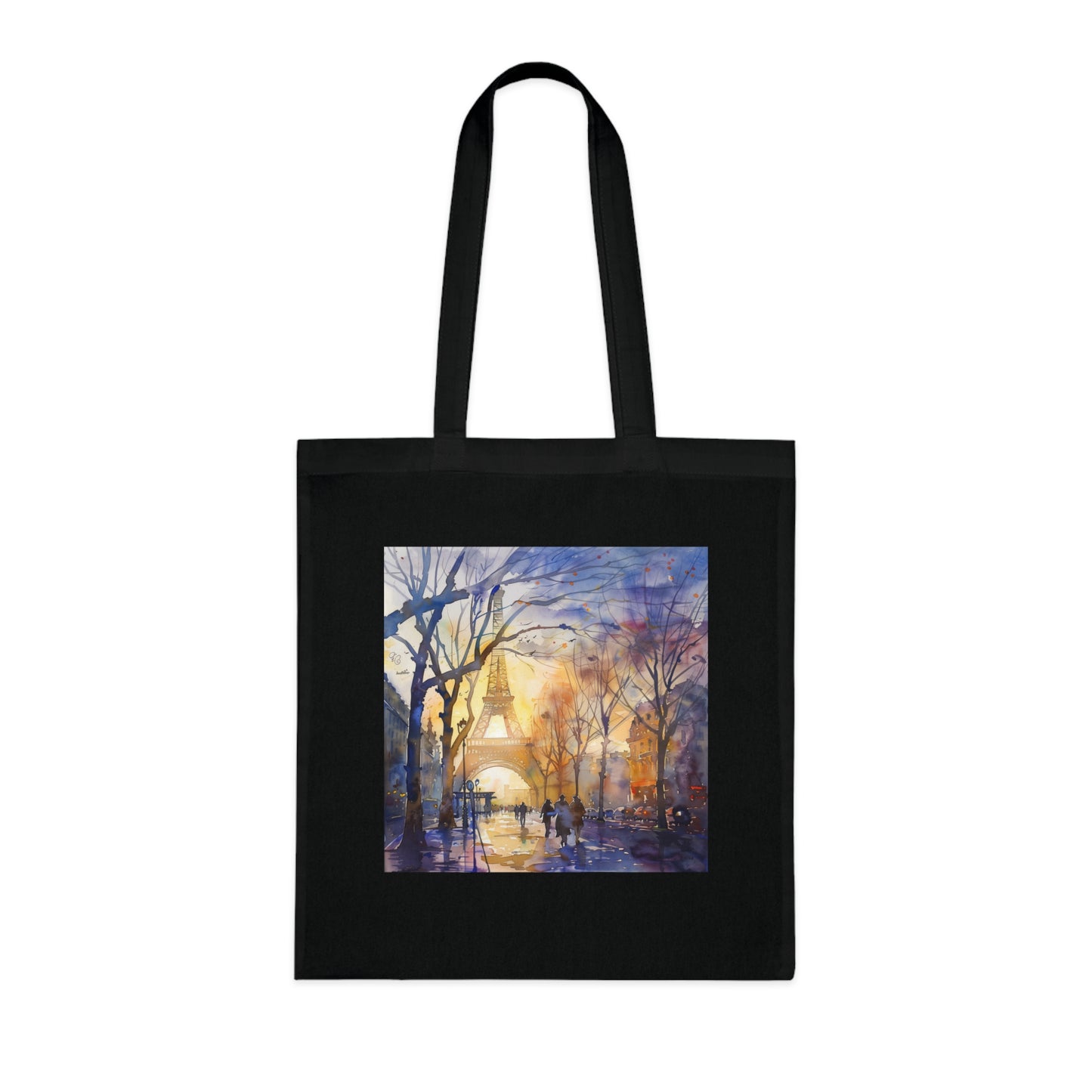 Eiffel Tower Watercolor Souvenir Tote Bag