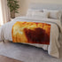 Frozen Ship Adrift in Firestorm Plush Fleece Throw Blanket