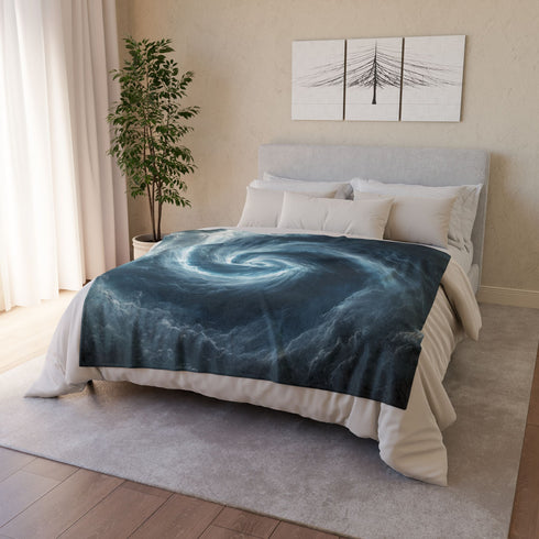 Storm Shaped Like a Spiral Eye Plush Fleece Throw Blanket