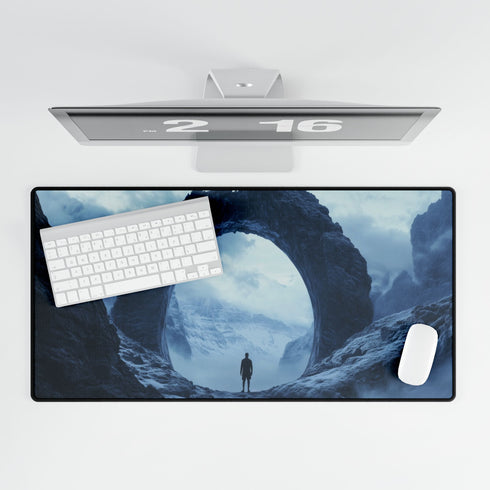 Portal Mirror Above Skyscrapers — XL & XXL Desk Mat — Product Detail View 5