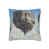 Floating Ruins Orbiting a Frozen Planet — 40×40 Cushion Cover — Front 40×40 cm Square Cushion View