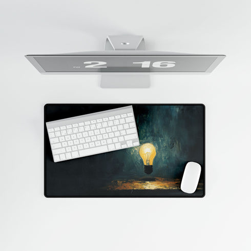 A Single Lightbulb Illuminating a Dark Room Symboli Gaming XXL Extended Desk Mat