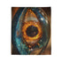 Glass Eye Watching Galactic Core — Plush Fleece Throw Blanket — Product Detail View 7