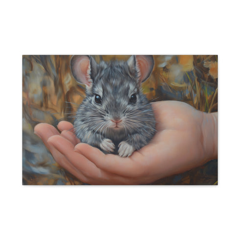 Chinchilla Cute Watercolor — Canvas Wall Art — Front Gallery-Wrapped Canvas View