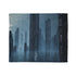 Data Towers Rising from Dark Sea Plush Fleece Throw Blanket