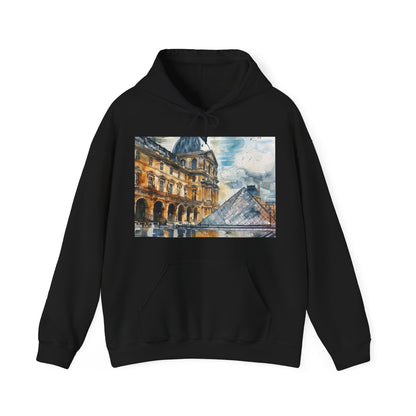 Louvre Paris Watercolor Hoodie | Hoodies | DTG, Hoodies, Men's Clothing, Regular fit, Unisex, Women's Clothing | Prints with Passion