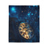 Clock Tower with Stars As Gears Plush Fleece Throw Blanket