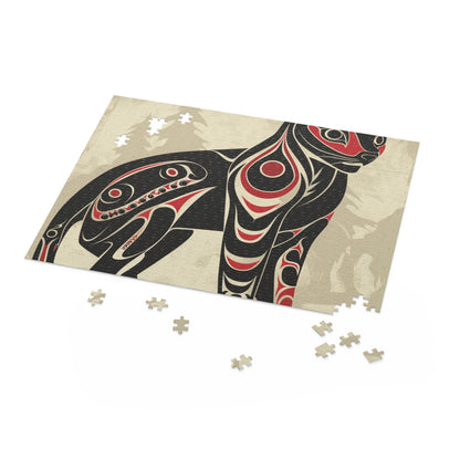 Discover the beauty of Tribal Animal Totem puzzle - intricate design celebrating natural world and ancient traditions.