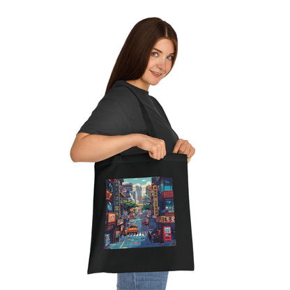 "Retro 8-Bit Hero Tote Bag with Classic Video Game Pixels Design - High-Quality, Stylish, and Perfect for Gamers - Great Gift Idea - Shop Now at BenCPrints"