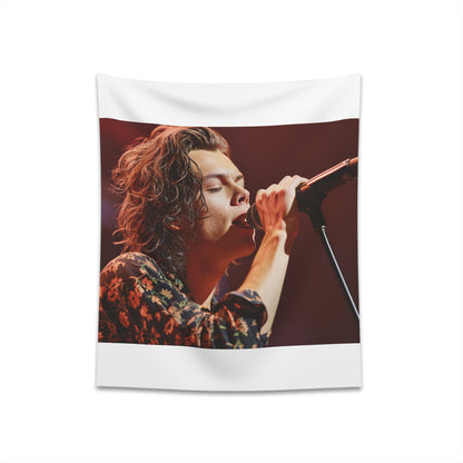 Harry Styles Live in Concert Tapestry - Vibrant wall decor celebrating the magic of live music and Harry Styles. Perfect gift item.