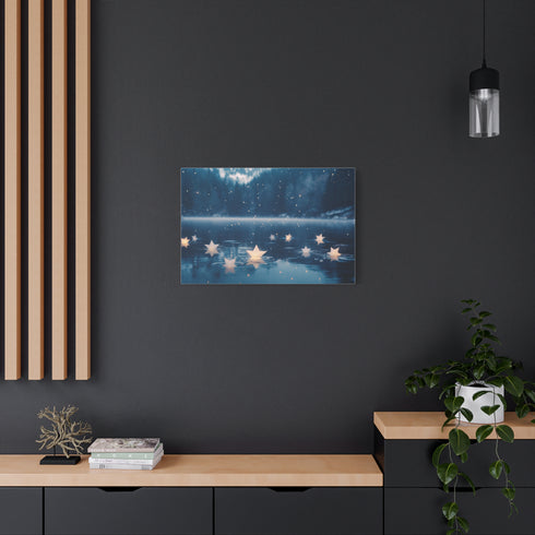 Paper Stars Falling into Dream Lake — Canvas Wall Art — Product Detail View 8