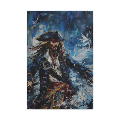 Captain Jack Sparrow Figurine Canvas: A Swashbuckling Portrait | Canvas | Art & Wall Decor, Canvas, Fall Picks, Hanging Hardware, Home & Living, Indoor, Top Spring Products, Valentine's Day promotion | Prints with Passion