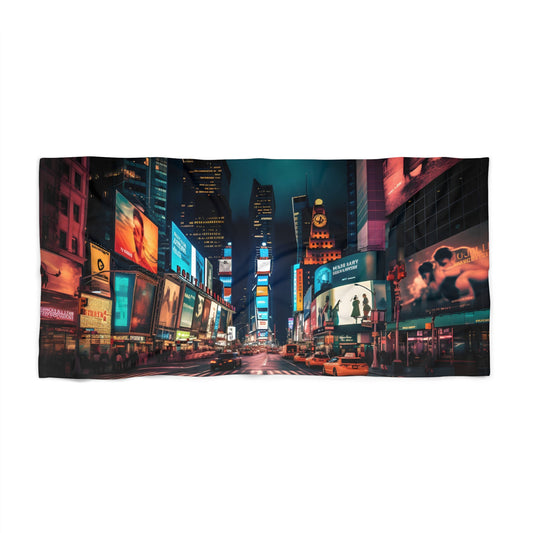 Times Square Night Towel | Home Decor | Bath, Bathroom, Home & Living, Seasonal Picks, Summer Challenge Picks, Towel, Towels | Prints with Passion