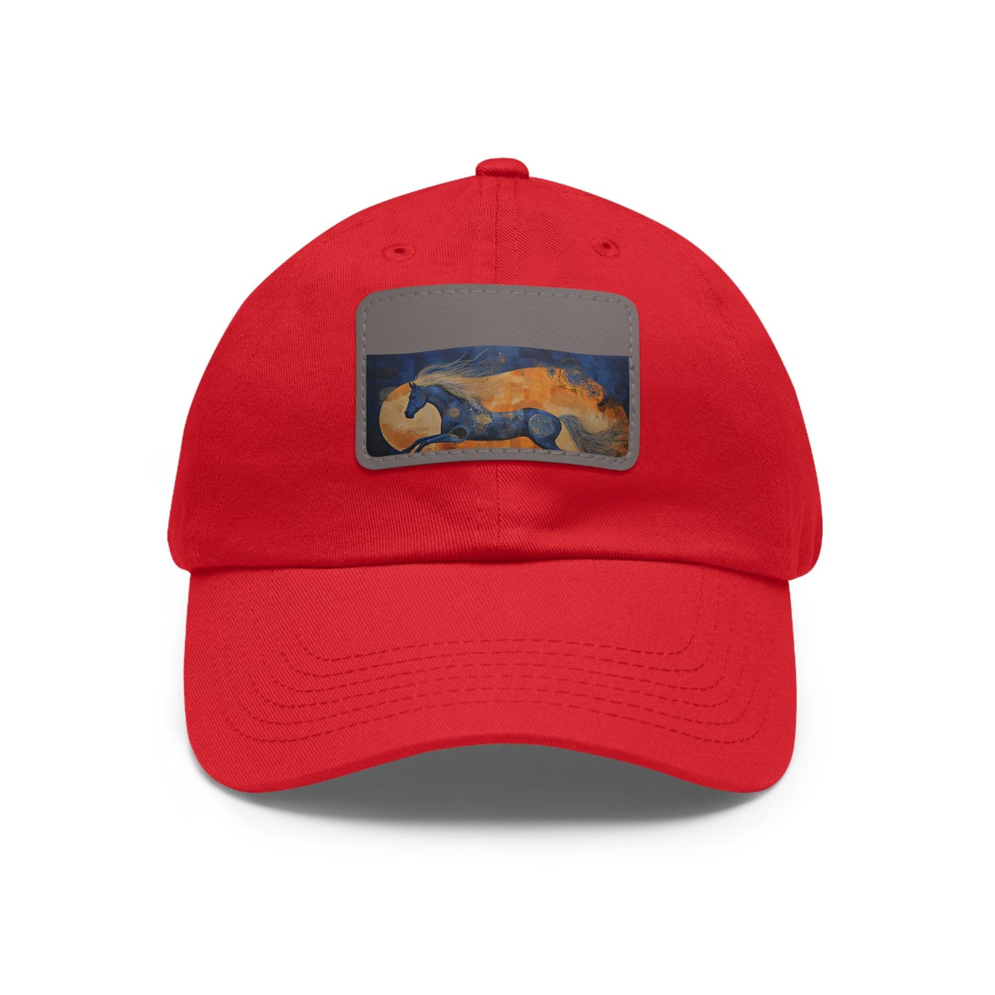 Gallop Through Abstract Art: Horsefull Body Textured Baseball Cap