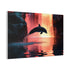Holographic Dolphin Jumping from Mirror Pool — Canvas Wall Art — Product Detail View 6