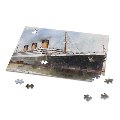 Intricately detailed Titanic Ship jigsaw puzzle - challenging and captivating for history buffs.