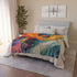 Phoenix Reborn in Waterfall of Color — Plush Fleece Throw Blanket — Product Detail View 9