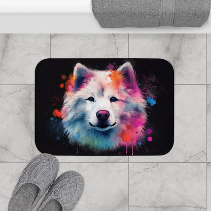 Samoyed Snowball Bath Mat | Bath Mats | Bath, Bathroom, Home & Living, Indoor, Sublimation | Prints with Passion