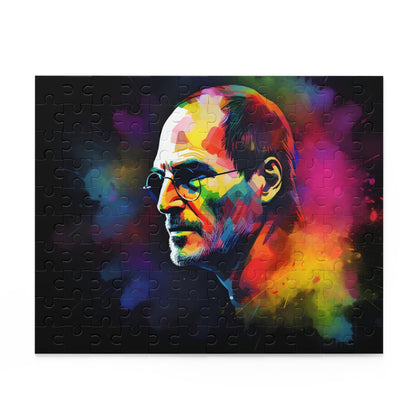 Neon Steve Jobs Watercolor Puzzle