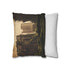 Ruined City Twisted Skyscrapers Eerie Glow — 40×40 Cushion Cover — Sofa & Living Room Lifestyle View