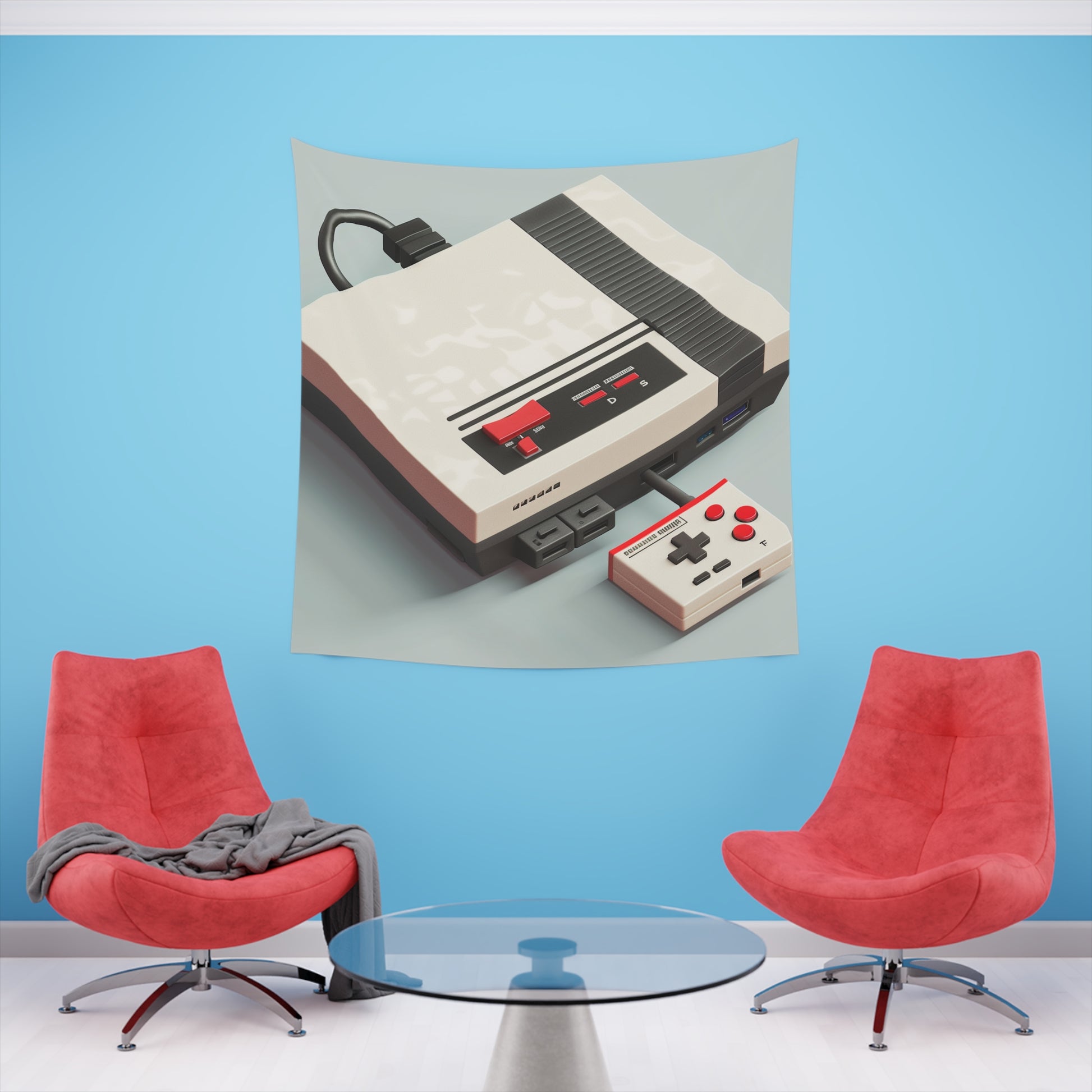 Pixel Playtime: A Retro Gaming Tapestry | Wall Tapestry | All Over Print, AOP, Decor, Halloween, Home & Living, Home Decor, Indoor, Spring Essentials, Sublimation, Tapestry | Prints with Passion