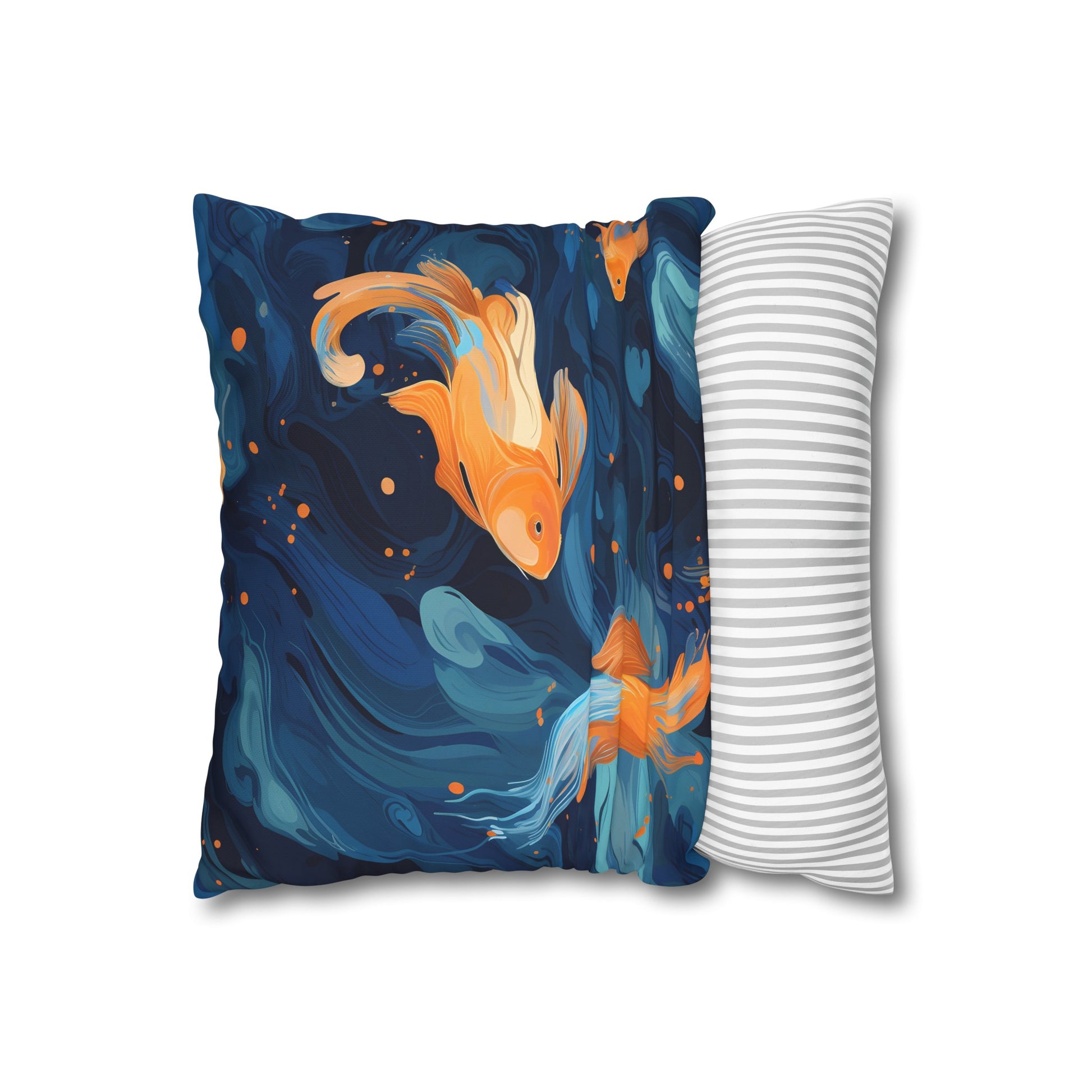 "Tranquil Golden Koi Pond Pillowcase | High-Quality, Stylish, Perfect for All Seasons | Great Gift Option - Shop Now!"