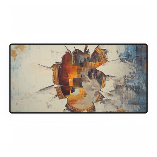 A Broken Mirror Reflecting Fragmented Images Symbol Gaming XXL Extended Desk Mat