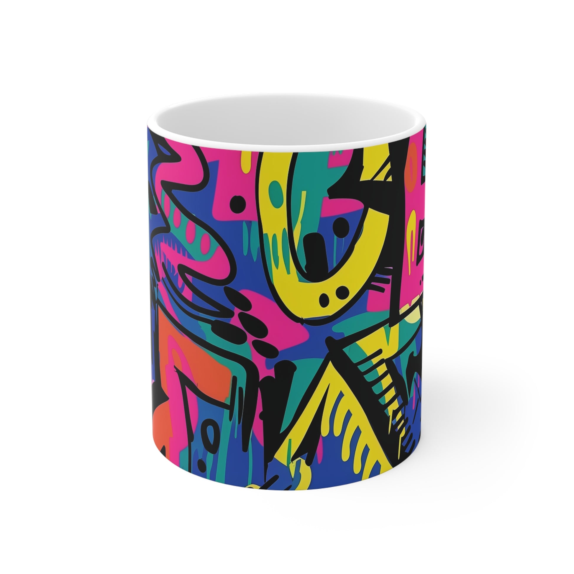 Neon Urban Graffiti Coffee Mug | Mugs | 11 oz, Ceramic, Coffee Mugs, Home & Living, Kitchen, Mugs, Sublimation | Prints with Passion