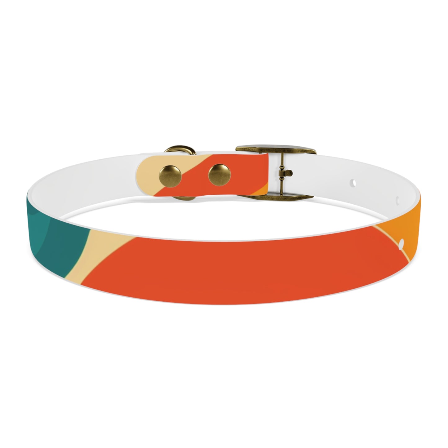 Retro Waves Dog Collar: Colorful & Vibrant Design