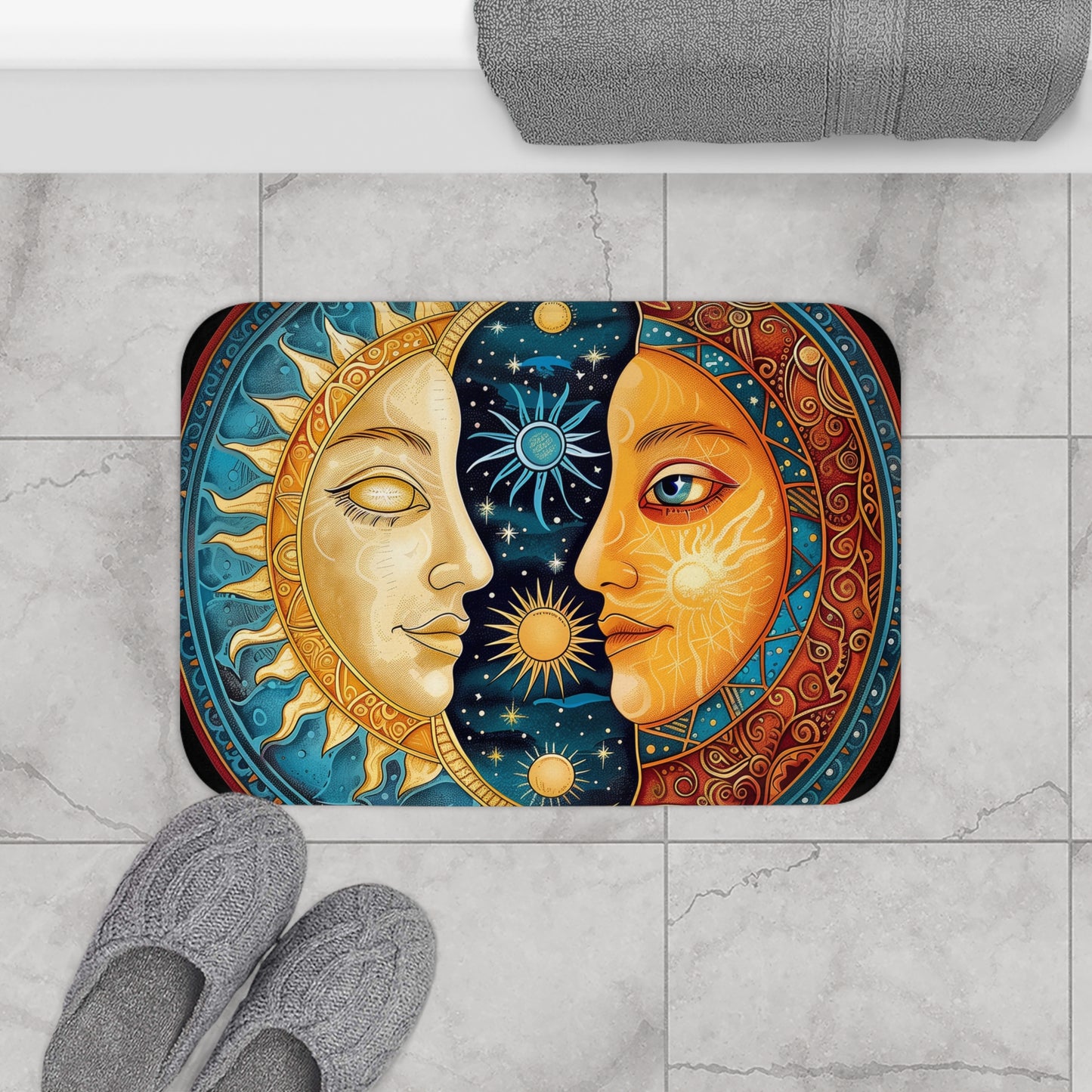 Sun & Moon Sanctuary Bath Mat | Bath Mats | Bath, Bathroom, Home & Living, Indoor, Sublimation | Prints with Passion