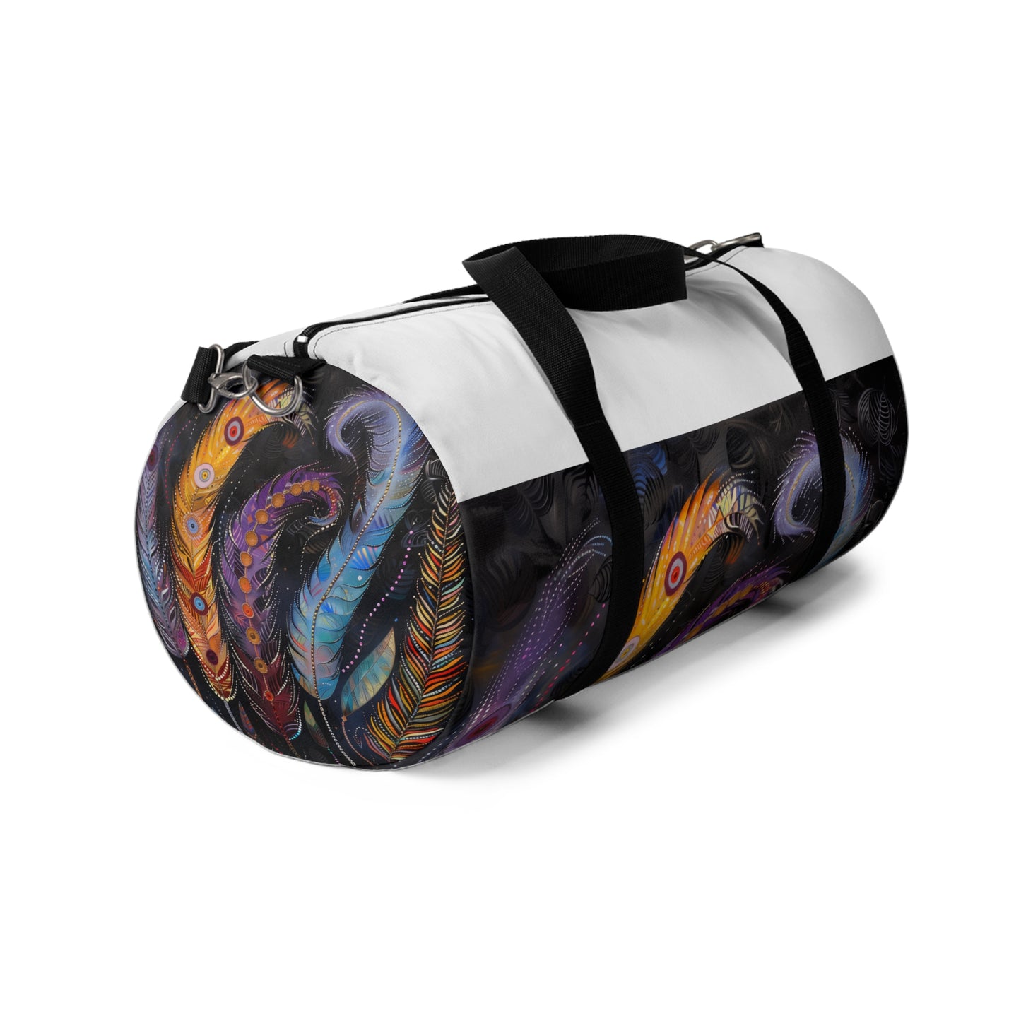 Boho Feather Duffel Bag | Duffle Bags | Accessories, All Over Print, AOP, Assembled in the USA, Assembled in USA, Bags, Duffle, Made in the USA, Made in USA | Prints with Passion