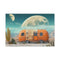 Desert Caravan under Giant Moons Stretched Canvas Wall Art