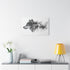 Ink Wolf Morphing into Smoke — Canvas Wall Art — Product Detail View 7