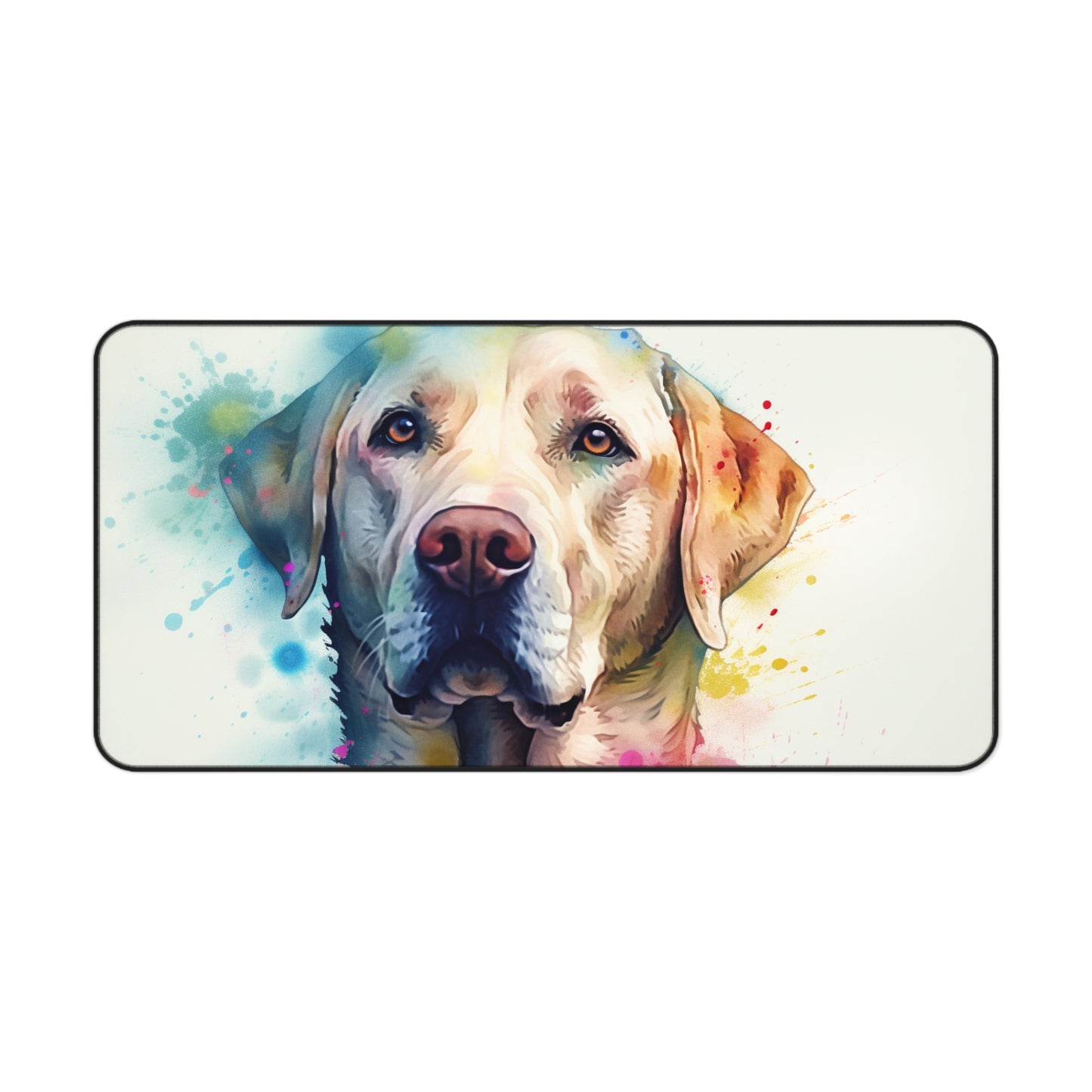 Labrador Love Desk Mat - Vibrant and playful design for dog lovers. Add cuteness to your workspace!