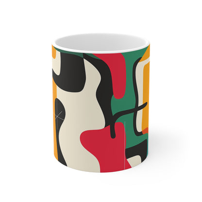 Vibrant Abstract Pattern Coffee Mug | Mugs | 11 oz, Ceramic, Coffee Mugs, Home & Living, Kitchen, Mugs, Sublimation | Prints with Passion