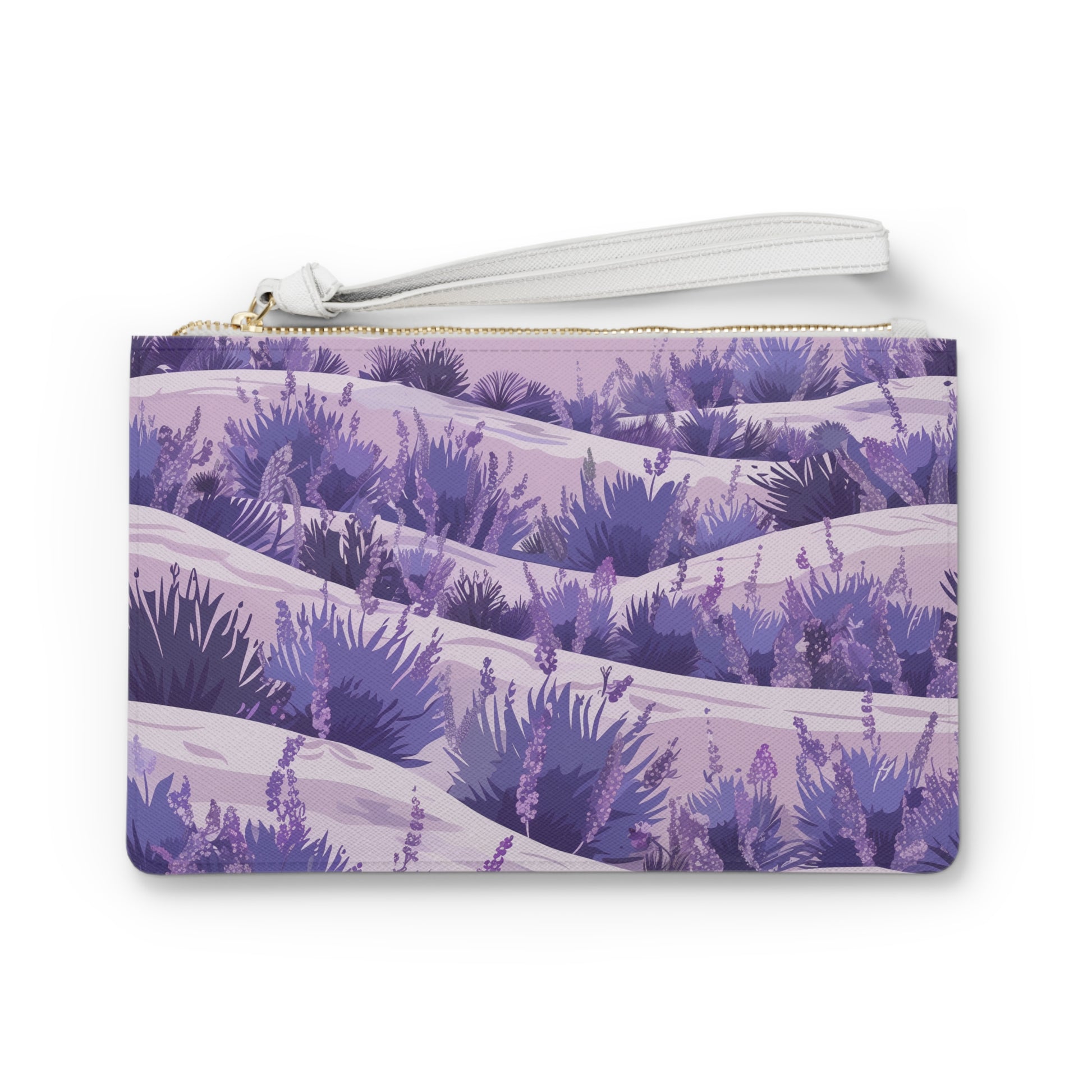 Lavender Fields Floral Clutch | Clutch Bags | Accessories, All Over Print, AOP, Assembled in the USA, Assembled in USA, Bags, Made in the USA, Made in USA, Vegan | Prints with Passion